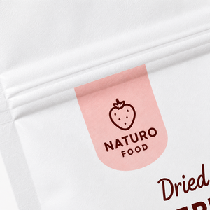 Wholesale Custom Printed Freeze Dried Fruit Packaging Bag Resealable Stand Up Pouch with Strawberry Shape <b>Window</b> - Product Image 6