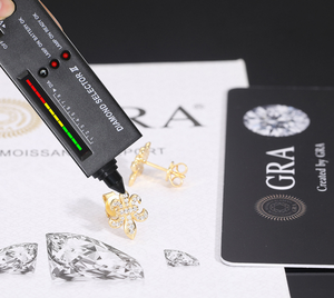 Atacado de Fábrica: Brincos de Prata Esterlina 925 Banhados a Ouro Branco Vintage com Moissanite VVS Certificado GRA, Estilo Iced Iris, Unissex - Product Image 2