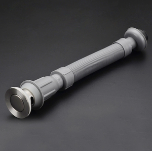Tubo de desagüe flexible integrado para lavabo, manguera de drenaje para instalación de lavabo de baño - Product Image 5