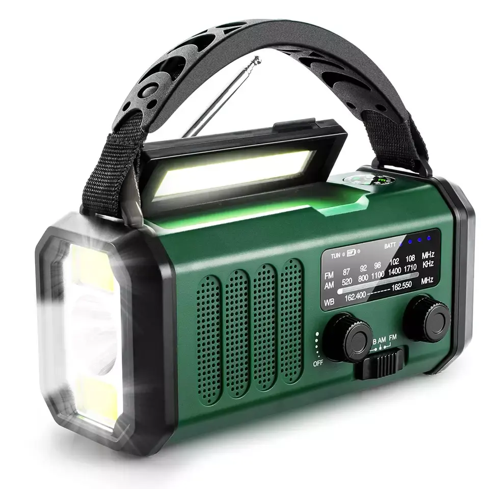 Nieuwe Solar Crank Radio Am/Fm/Noaa Alert Survival Draagbare Radio 10000Mah Weerradio Met Powerbank