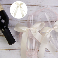 100 pièces nœud papillon ruban blanc Beige décoration d'extrémité de cheville de mariage nœuds d'arc fête chaises de voiture décorations de maison nœuds papillon accessoires de décoration