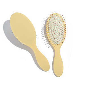 High Quality Candy Color <strong>Rubber</strong> Coating Oval Paddle Massage <strong>Hair</strong> Brush Soft Nylon Bristle Air Cushion <strong>Hair</strong> <strong>Comb</strong> - Product Image 2