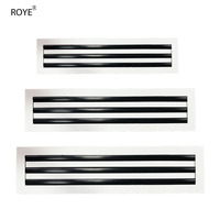 Diffuseur d'air linéaire rectangulaire en alliage d'aluminium pour système CVC, usage moderne pour bureaux