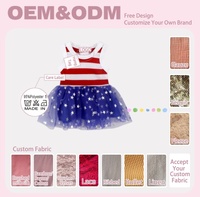 Vêtements pour poupée American Girl de 18 pouces, haut rayé sans manches pour le 4 juillet, robe tutu en tulle à étoiles, tenue de poupée pour la fête de l'Indépendance