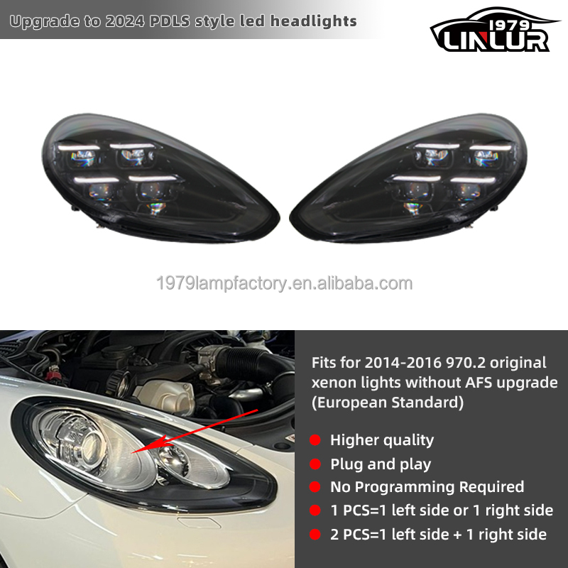 ポルシェ 970 パナメーラ ヘッドライト 左右セット ポルシェパナメーラ970用LEDヘッドライト2024マトリックススタイル