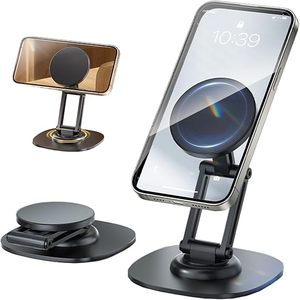 Magnetic Phone Stand 360 Degree <b>Rotation</b> Adjustable <b>Desk</b> Holder for Apple iPhone Foldable Design ABS Plastic Base - Product Image 1