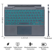 Keyboard Nirkabel Surface Pro 8 dengan Touchpad Keyboard Lepas Pasang Berlampu Latar untuk Microsoft Surface Pro X Surface Pro 9