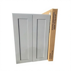 Puertas de Gabinete de Cocina Estilo Shaker Moderno, Diseño de Panel MDF Gris, Fácil Instalación, Modelo W2442 - Product Image 1