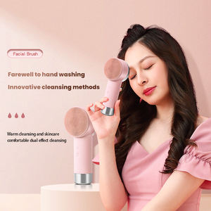 Brosse nettoyante visage 2-en-1 et masseur thermique - Nettoyant facial en silicone étanche pour usage domestique avec 42 modes de nettoyage en profondeur des pores par chaleur - Product Image 3