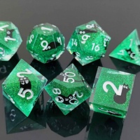 Ensemble de dés de jeu de rôle en résine à double face spécial, dés polyédriques à bords tranchants, DND