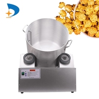 Mesin Pelapis Popcorn Multifungsi untuk Popcorn Bentuk Bola dan Kupu-kupu 360 °   Pelapisan Merata Baja Tahan Karat Anti Karat Pengoperasian Mudah