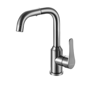 Grifo Universal de Acero Inoxidable para Lavabo, Monomando, Montaje en Cubierta, Estilo Minimalista, Alcance de Caño de 7.0-8.9 Pulgadas - Product Image 2