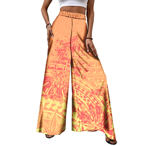 <span class=keywords><strong>Pantaloni</strong></span> Casual da <span class=keywords><strong>Donna</strong></span> Samoa Tattoo di Alta Qualità, Personalizzati, alla Moda, a Vita Alta Elasticizzata, Stile Hawaiano, <span class=keywords><strong>Lunghi</strong></span> e a Gamba Larga, per Lavoro e Ufficio - Product Image 3