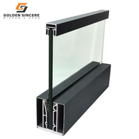 Rampe de balcon en aluminium Base de balustrade en verre sans cadre Main courante
