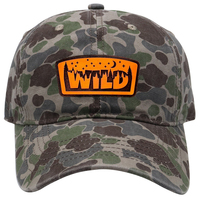 Topi Outdoor 6 Panel Bordir Custom Kamuflase Gaya Gambar Terstruktur Tali, Terlaris, Buatan Tangan