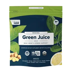 Органический Зеленый сок супер пищевая добавка Порошок 30-дневная поставка веганский зеленый порошок обеспечивает ваше тело жизненно важные питательные вещества