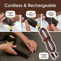 Nettoyeur de barbecue électrique amélioré sans poils | Nettoyeur de barbecue automatique sans fil rechargeable pour barbecue en plein air