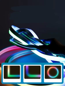 Bande lumineuse néon RGB multicolore pour jeux, synchronisation musicale, 5 m, étanche, flexible, lumière ambiante pour streaming Twitch - Product Image 3