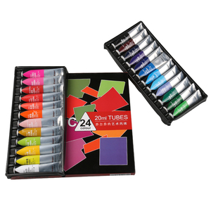 Ensemble de <span class=keywords><strong>peinture</strong></span> <span class=keywords><strong>acrylique</strong></span> professionnelle Giorgione 24 couleurs 20 ml en tube d'aluminium pour artistes <span class=keywords><strong>sur</strong></span> <span class=keywords><strong>toile</strong></span> et papier - Product Image 4