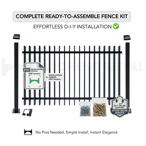 Paneles de Cerca de Aluminio para Jardín y <span class=keywords><strong>Piscina</strong></span>, Revestimiento de Polvo Negro para Exteriores, Láminas Verticales Ecológicas, Resistentes a la Intemperie, Personalizables - Product Image 5