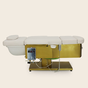 Multifunctional Hair Wash <b>Bed</b> With Adjustable Footrest PU Leather Salon Furniture Stainless Steel Basin Modern Design - Product Image 6