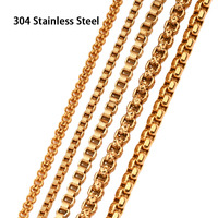 Rantai Mutiara Kotak Persegi Bahan Stainless Steel dalam Jumlah Besar untuk Pembuatan Perhiasan dan Hiasan Ornamen