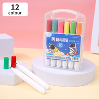 Marqueur d'art avancé 12 couleurs Encre à base d'alcool Tissu Plastique Mélange lisse Pas de décoloration Pointe ronde 4 mm
