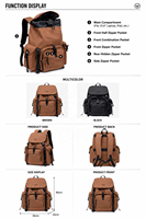 Sac à dos de voyage simple Haslor 2026 avec fermeture à bouton antivol, en nylon Taslon, grande capacité, pour étudiants