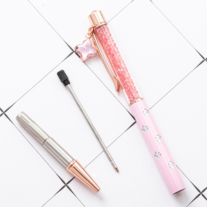 Bán Sỉ Văn Phòng Phẩm Bút Bi Gel Pha Lê Lấp Lánh Thiết Kế Mới Với Logo Tùy Chỉnh Bộ Mặt Dây Chuyền Xoắn Kim Loại Bút Bi Dễ Thương - Product Image 4