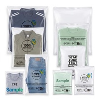 Emballage en PVC givré certifié GRS avec fermeture éclair pour emballage de vêtements personnalisé, sac à fermeture éclair en EVA durable pour vêtements