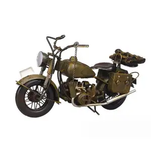 빈티지 단철 오토바이 모델 장식