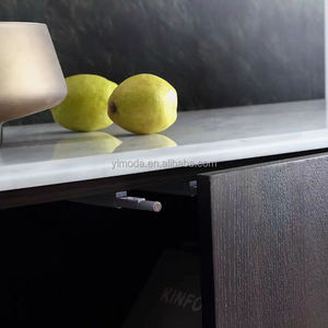 Buffet moderne et élégant en bois <span class=keywords><strong>marron</strong></span> Buffet Armoire de salle à manger Meubles de maison Salon Buffet de luxe avec dessus en marbre - Product Image 3
