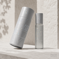 Emballage personnalisé en tube de papier artisanal de luxe biodégradable pour parfum, huile essentielle et cosmétiques, avec logo en feuille d'or holographique