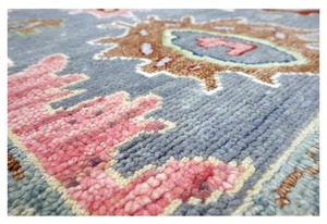 Tapis noué à la main, style tissage persan, chef-d'œuvre tissé à la main, en laine luxueuse pour salon - Product Image 4