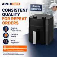 Freidora de Aire Mecánica al por Mayor 4L 1200W 220V 50Hz, Proveedor para Distribuidores y Cadenas Minoristas, Pedidos al por Mayor, Sin Aceite, Directo de Fábrica, CE
