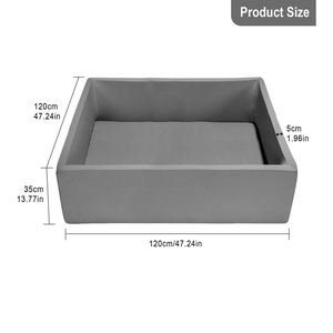 Piscine souple rectangulaire pour enfants, aire de jeux intérieure et extérieure, fosse à balles en mousse de grande taille - Product Image 2