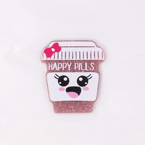 Bobine d'insigne de charme en acrylique rétractable personnalisable Infirmière à dos plat Paillettes DIY ID Accessoire de support rétractable - Product Image 2