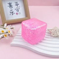 Jouet sensoriel ludique en forme de bloc de glace en sucre de malt, à rebond lent, à pétrir, sûr, inodore, anti-stress, pour 0-24 mois