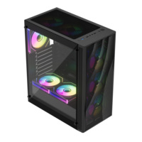Boîtier PC de jeu Mid Tower et boîtier d'ordinateur ATX au design spécial avec panneau en maille