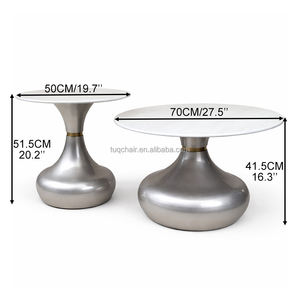 Mesa de Centro Moderna Redonda Scroll Stop TUQ Chair Rock Slab para un Espacio Acogedor para Conversar, Mesa Auxiliar Rock Slab para Apilar Libros en la Esquina - Product Image 2