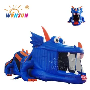 Ngoài trời thách thức động vật vật liệu PVC Inflatable khóa học trở ngại thằn lằn đường hầm Inflatable các chướng ngại vật