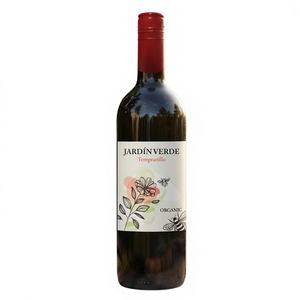 Jardin Verde Vino Tinto Seco 100% Tempranillo Orgánico 125-13.5% Vol. Alcohol 0.75L De España - Product Image 1