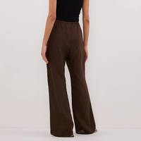 Pantalon de marque privée au design personnalisé en gros tenue décontractée respirante de printemps pantalon en lin ample pour femmes