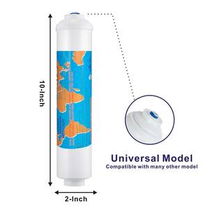 Filtre à eau en ligne pour réfrigérateur et machine à glaçons, haute efficacité, réduit le chlore, le fluor, les odeurs et est compatible avec une compression de 1/4 pouce - Product Image 6