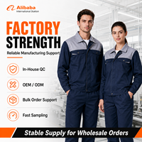 Combinaison de travail pour hommes à manches longues en polyester, résistante aux taches, pour usine, atelier, réparation de machines, chantier de construction, logistique, sur mesure