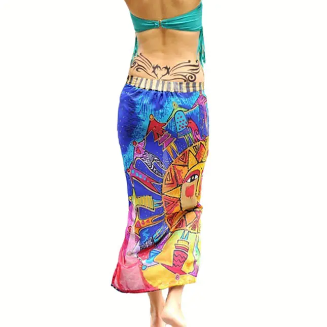 Toptan moda özel geri dönüşüm rayon RPET bayan plaj pareo sarong kadın
