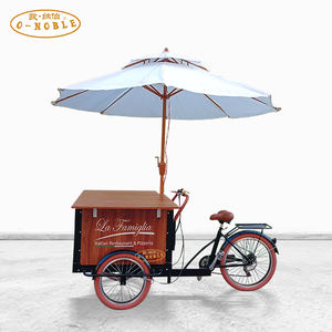 Taşınabilir kahve arabası mobil kahve araba üç tekerlekli bisiklet özel yapılmış gıda sepeti - Product Image 1