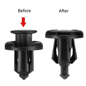 Auto Plastic <b>Push</b> <b>Pin</b> Fastener 8mm Black For Car Body Trim Repair Replacement - Product Image 2