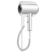 Sèche-cheveux mural professionnel 1200W à moteur DC, 3 vitesses, avec air chaud, séchage rapide, souffleur portable, protection contre la surchauffe, support inclus