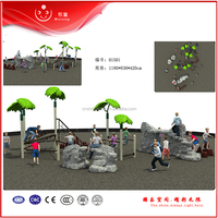 Toboggan en plastique multicolore modulable et personnalisable pour l'extérieur avec filet d'escalade, certifié CE, durable pour jardin, aire de jeux, école